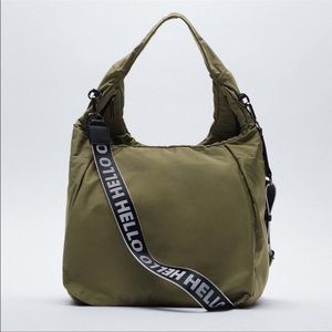 Zara Nylon Tote Bag NWOT